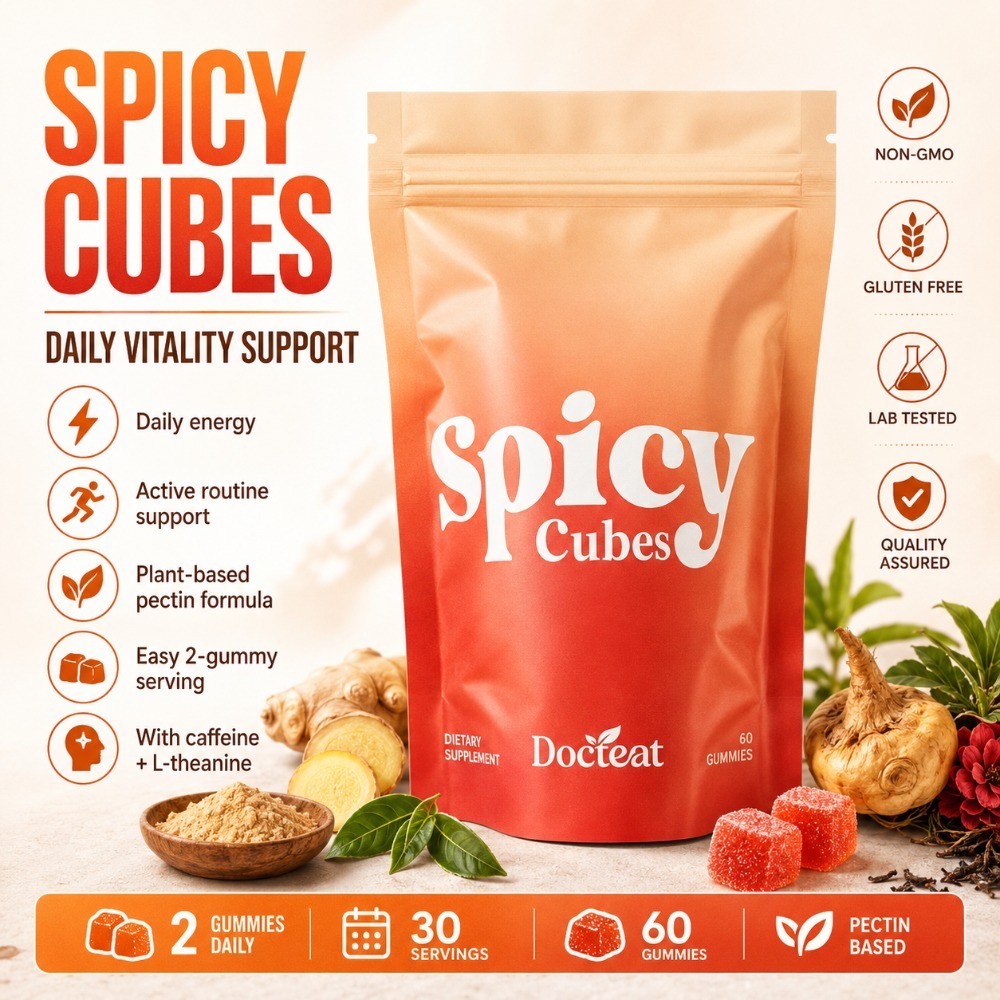 Docteat Spicy Cubes Gummies 60 - đánh giá và giá Green Herbal Wellness