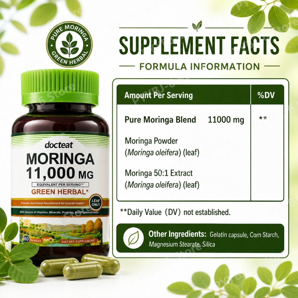 Moringa 11000mg Green Herbal S - đánh giá và giá Green Herbal Wellness